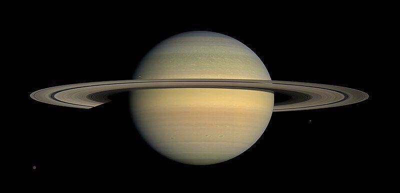 warna natural dari Saturnus saat mengalami ekuinoks (commons.wikimedia.org/NASA / JPL / Space Science Institute)