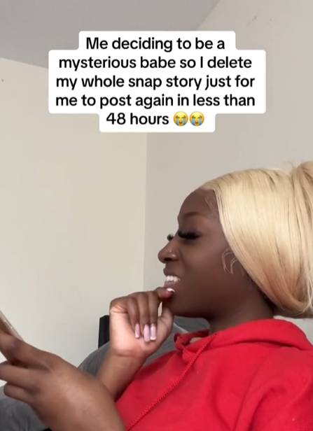meme kebiasaan hapus story media sosial (tiktok.com/officialsamanthagrace)