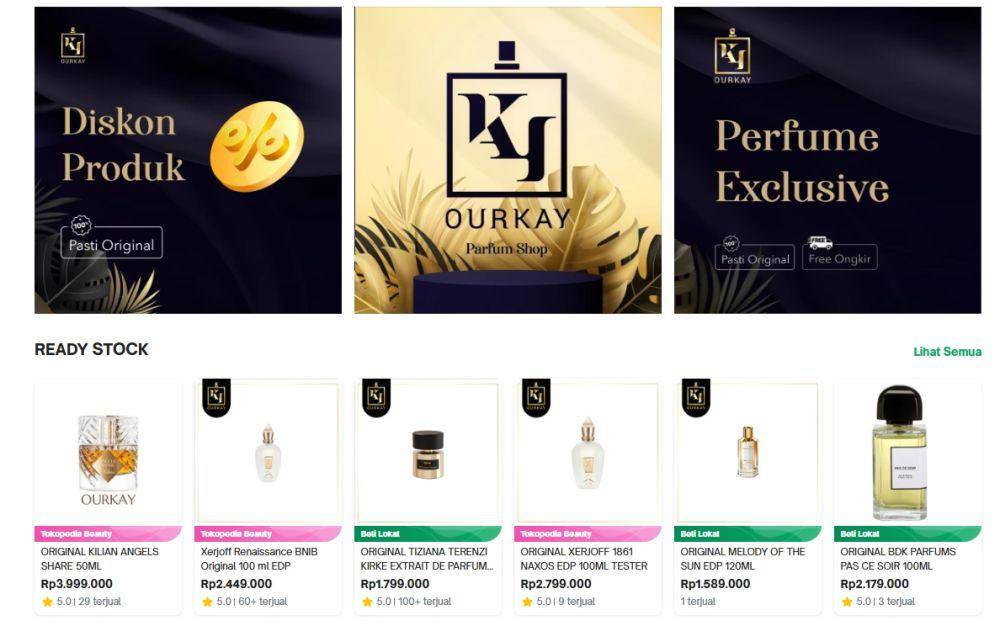 Ourkay Parfum, toko parfum online original (tokopedia.com)