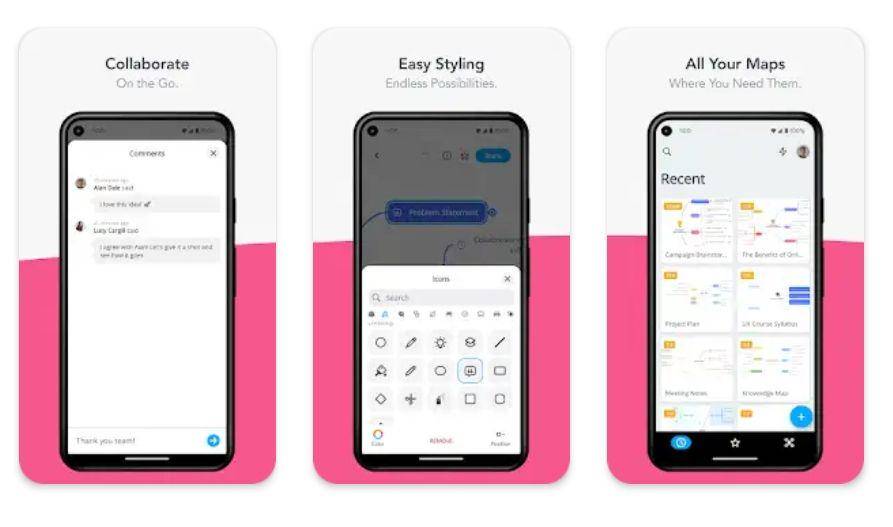 tampilan aplikasi MindMeister (dok. Play Store/MindMeister)