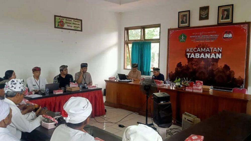 Suasana rapat di Dinas Kebudayaan membahas penetapan ODCB (instagram.com/disbud_tabanan)
