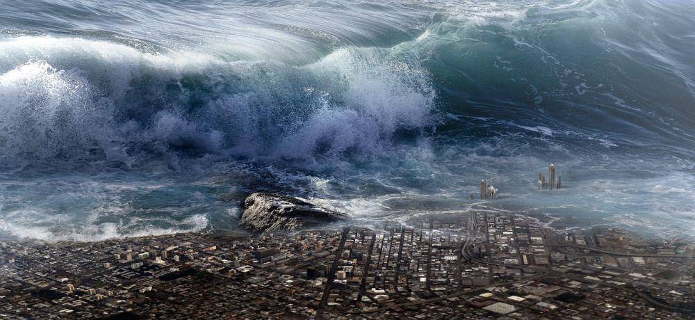 ilustrasi tsunami di Valdivia, Chili (pixabay.com/KELLEPICS)