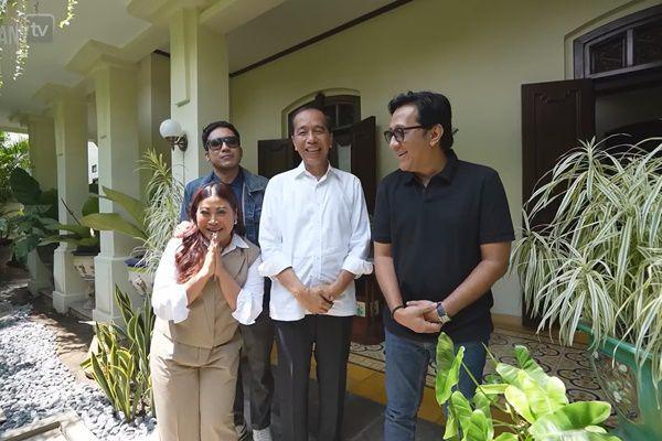 7 Potret Andre Taulany, Desta dan Boiyen ke Rumah Jokowi di Solo
