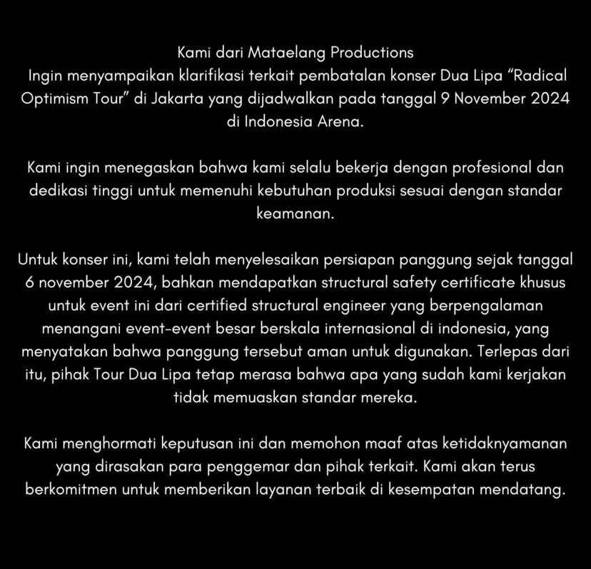 klarifikasi Mata Elang Production (Instagram.com/mataelangproductions)
