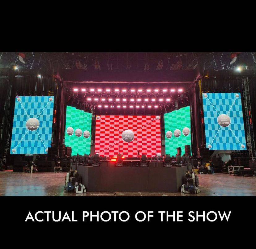 penampakan panggung konser Dua Lipa (Instagram.com/mataelangproductions)