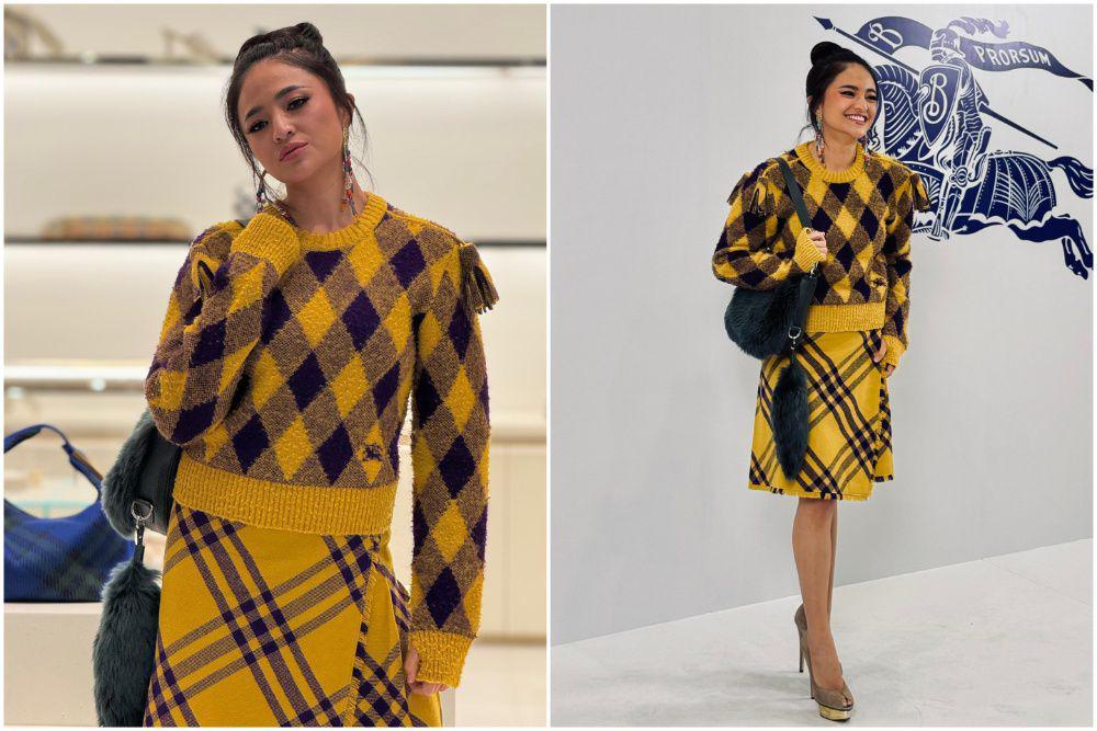 7 Potret Marshanda di Event Burberry, Stunning Pakai Sweater!