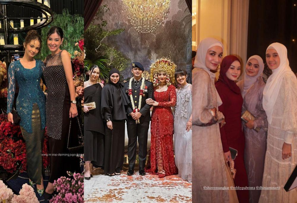 15 Gaya Tamu di Resepsi Nikah Febby Rastanty, BLINK Reuni!