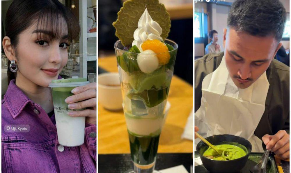 7 Potret Debi Sagita dan Suami Kulineran Full Matcha di Uji, Kyoto
