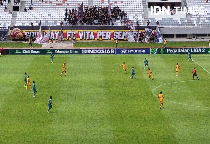 Sriwijaya FC berlaga di GSJ Palembang (IDN Times/Feny Maulia Agustin)
