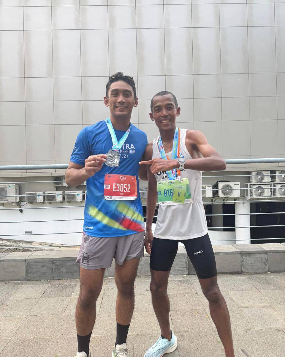 potret Daffa Wardhana marathon 10K (instagram.com/daffawardhana)