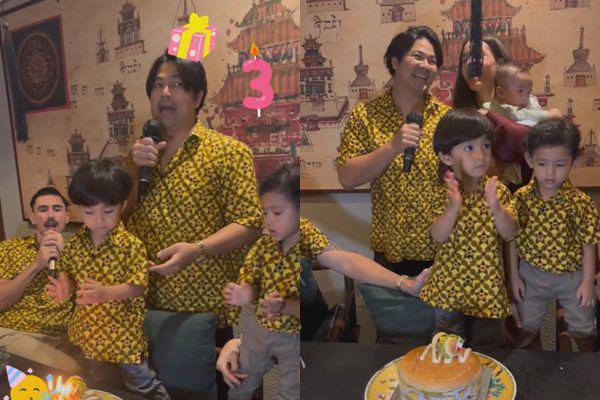 7 Potret Ulang Tahun ke-3 Aizen Anak Erick Iskandar, Happy Banget