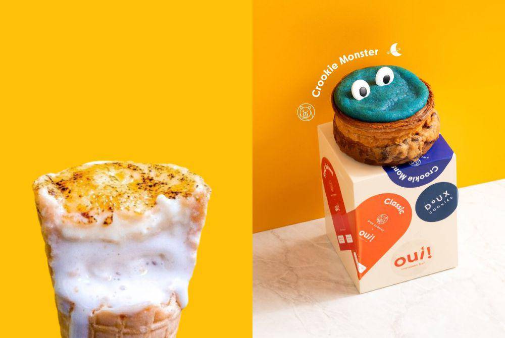Doux Cookies - Creme brulee ice cream dan The crookie monster (instagram.com/doux.cookies)