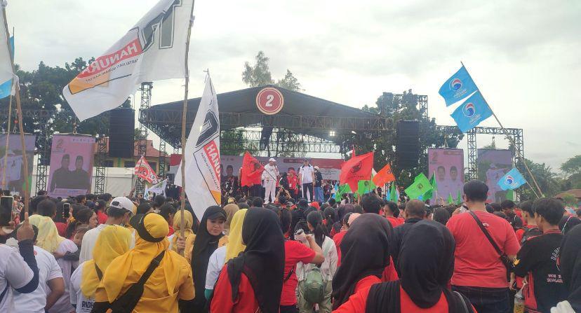 Edy-Hasan dan Ridha-Rani Kampanye Bareng di Lapangan Sejati Medan