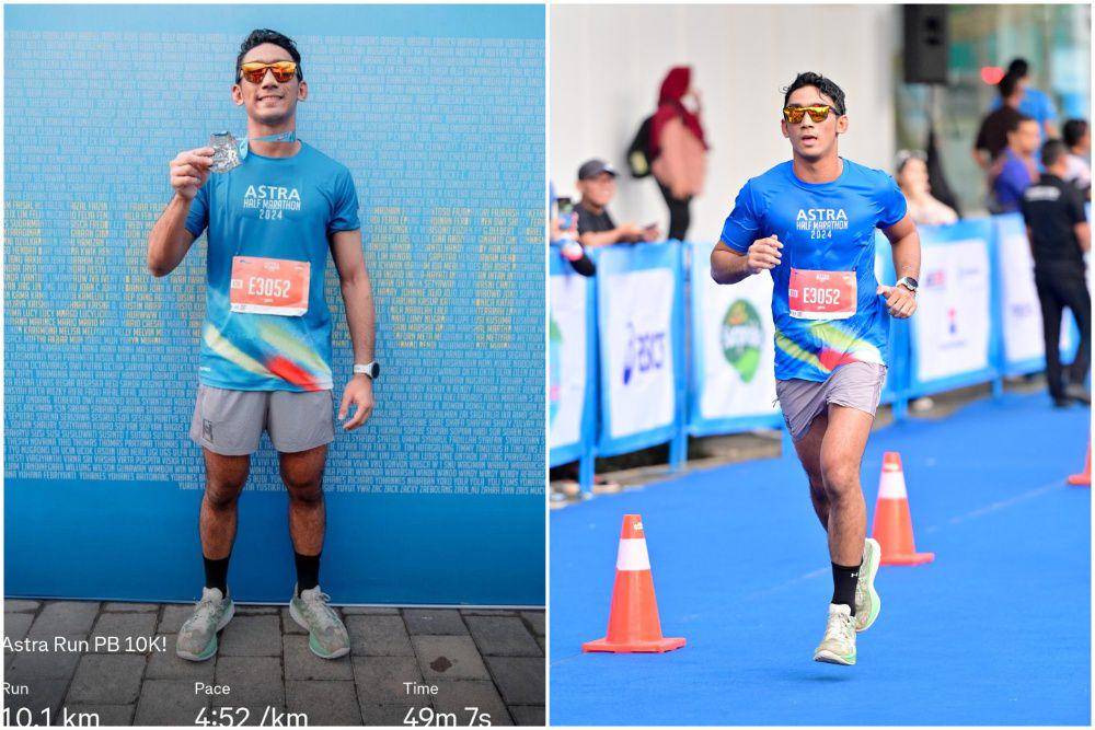 potret Daffa Wardhana marathon 10K (instagram.com/daffawardhana)