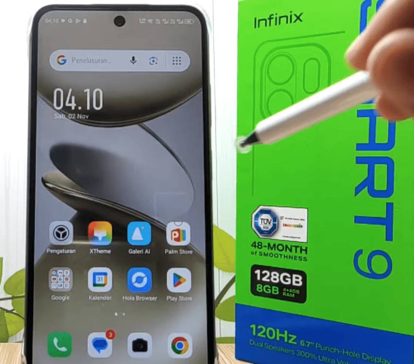 cek nomor IMEI di HP Infinix Smart 9 (youtube.com/Lam Alif)