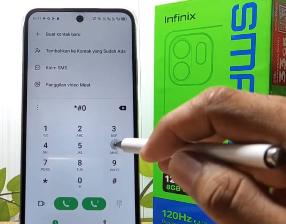 cek nomor IMEI di HP Infinix Smart 9 dengan kode dial (youtube.com/Lam Alif)