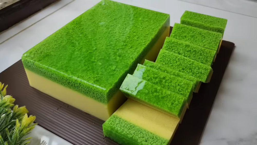 Resep Puding Lumut Pandan Jagung yang Super Lembut dan Manis