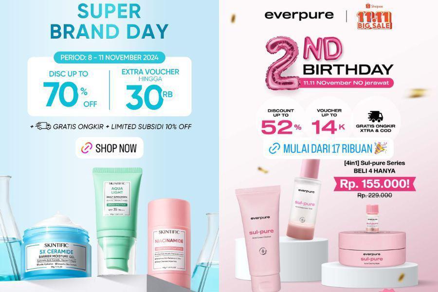 14 Promo Diskon 11.11, Auto Untung Bayar Setengah Harga!