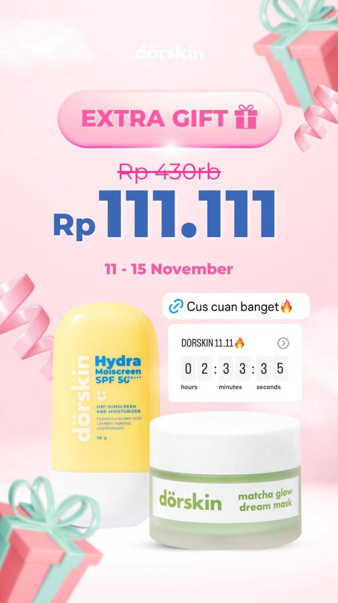 Promo diskon 11.11 (instagram.com/stories/dorskin_id)