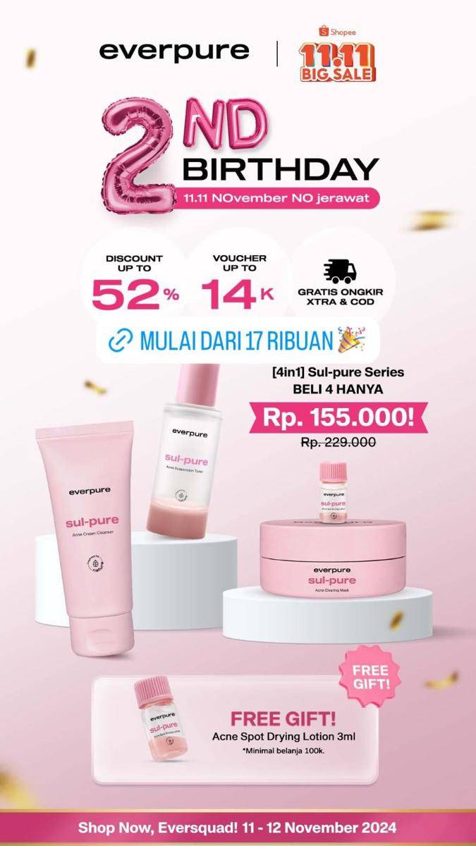 Promo skincare 11.11 (instagram.com/stories/everpure_id)