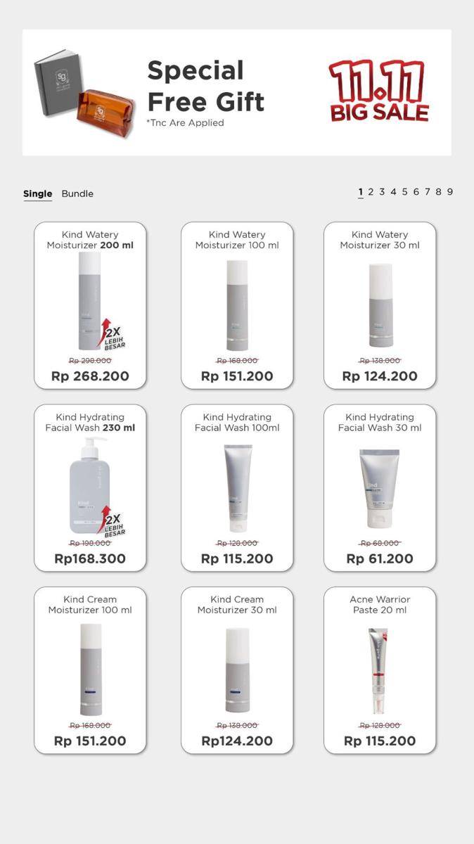 Promo skincare 11.11 (instagram.com/stories/skingameofficial)