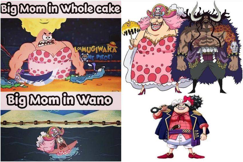 kolase potret meme kocak Big Mom (reddit.com/user/Go_d_ussop213 | reddit.com/user/blackreaper007)