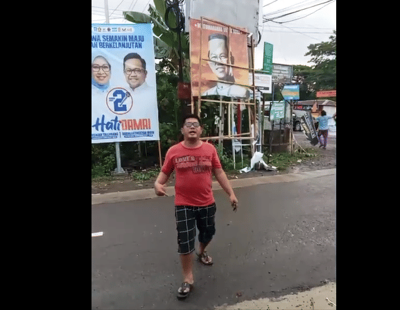Viral video perusakan baliho pasangan calon bupati di Gowa. (Dok. Istimewa)