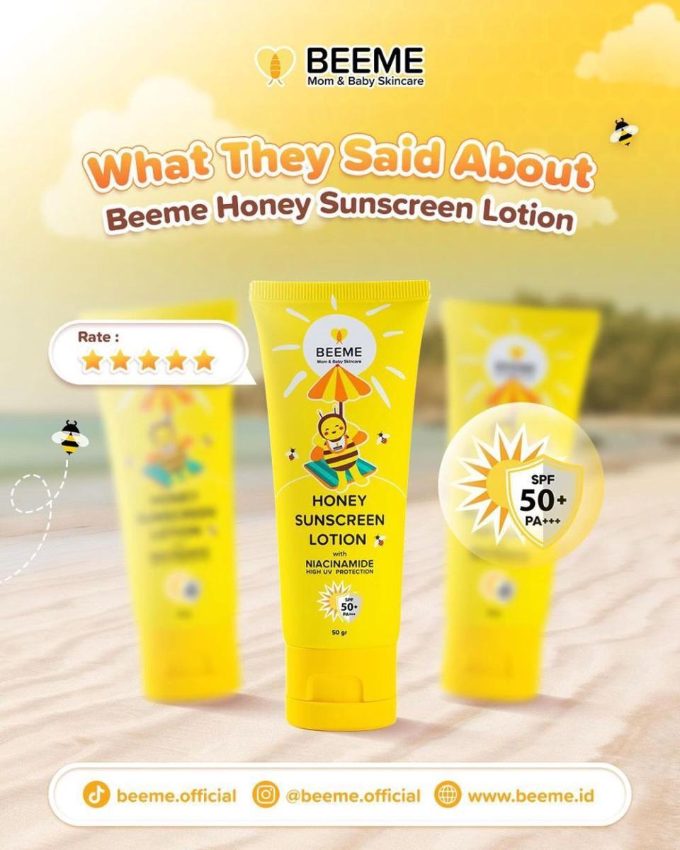 Beeme Honey Sunscreen Lotion (instagram.com/beeme.official)