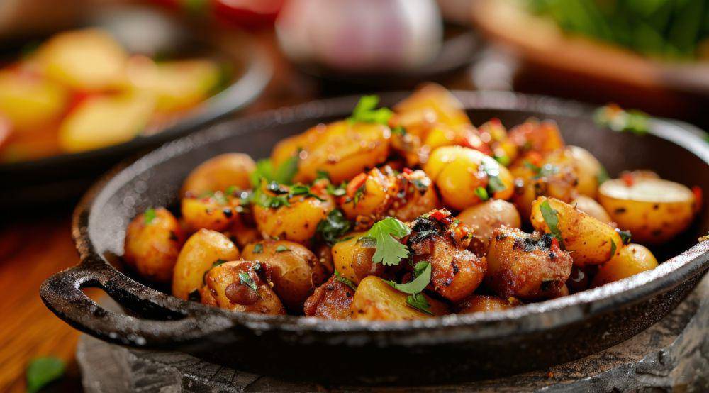 Hidangan jeera aloo (vecteezy.com/gankogroup)