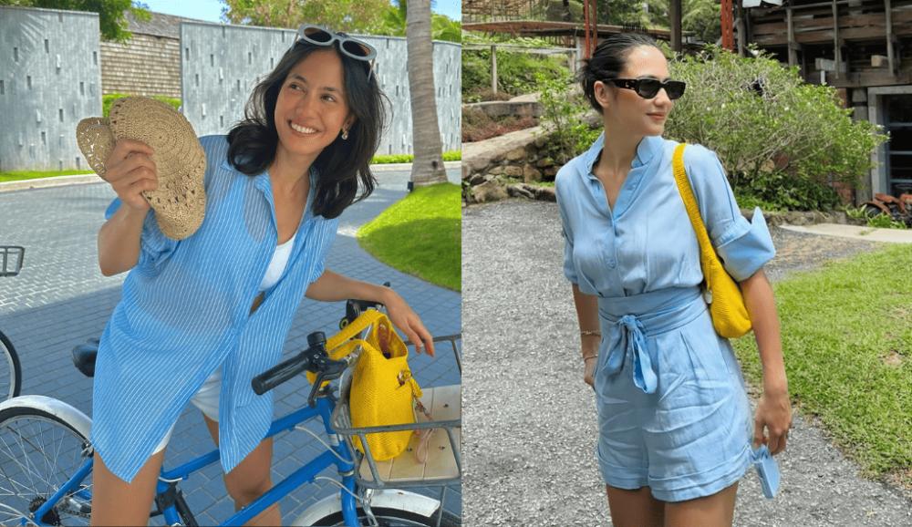 8 Styling Outfit Nuansa Biru ala Pevita Pearce, Chill Out!