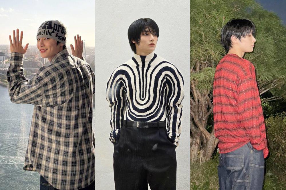 7 Ide Styling OOTD Motif ala I.N Stray Kids, Plaid hingga Camouflage!