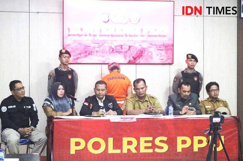 Konferensi Pers TPPO dan pidana perlindungan anak di Polres PPU (IDN Times/Ervan)