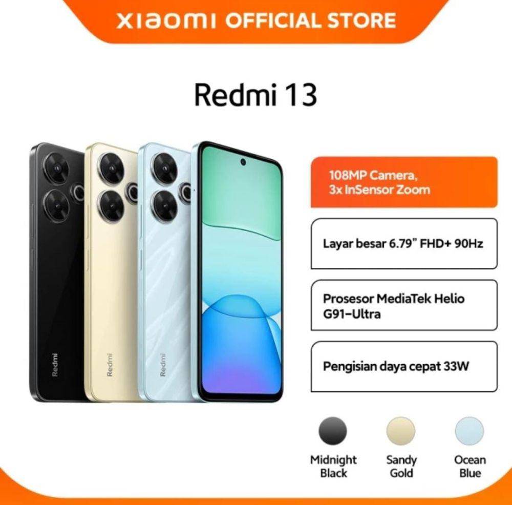 Redmi 13 (tokopedia.com/Xiaomi Official Store)