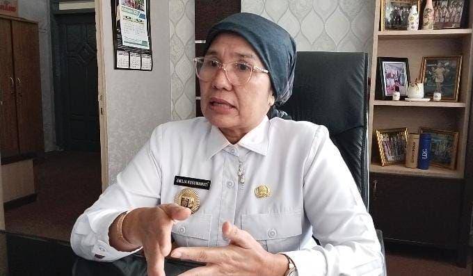 Kepala Dinas Lingkungan Hidup Provinsi Lampung, Emilia Kusumawati. (IDN Times/Muhaimin)