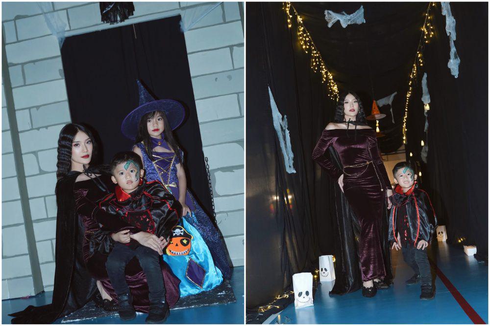 9 Potret Anissa Aziza Tampil di Pesta Halloween bareng Anak, Totalitas
