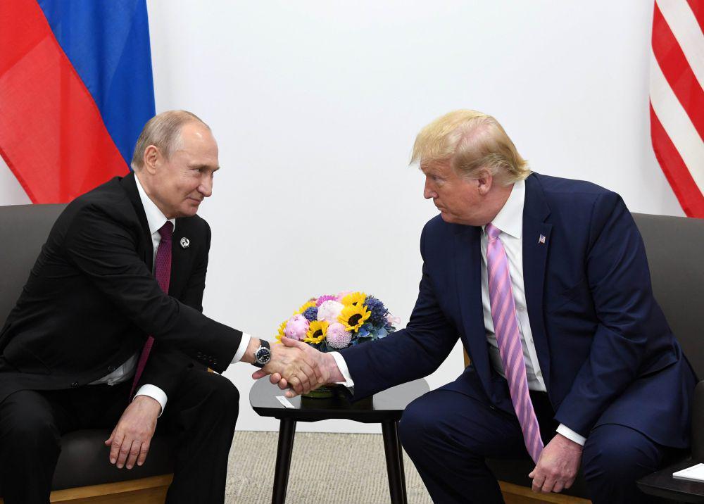 Presiden Rusia, Vladimir Putin dan Presiden AS Terpilih, Donald Trump. (@KremlinRussia_E)