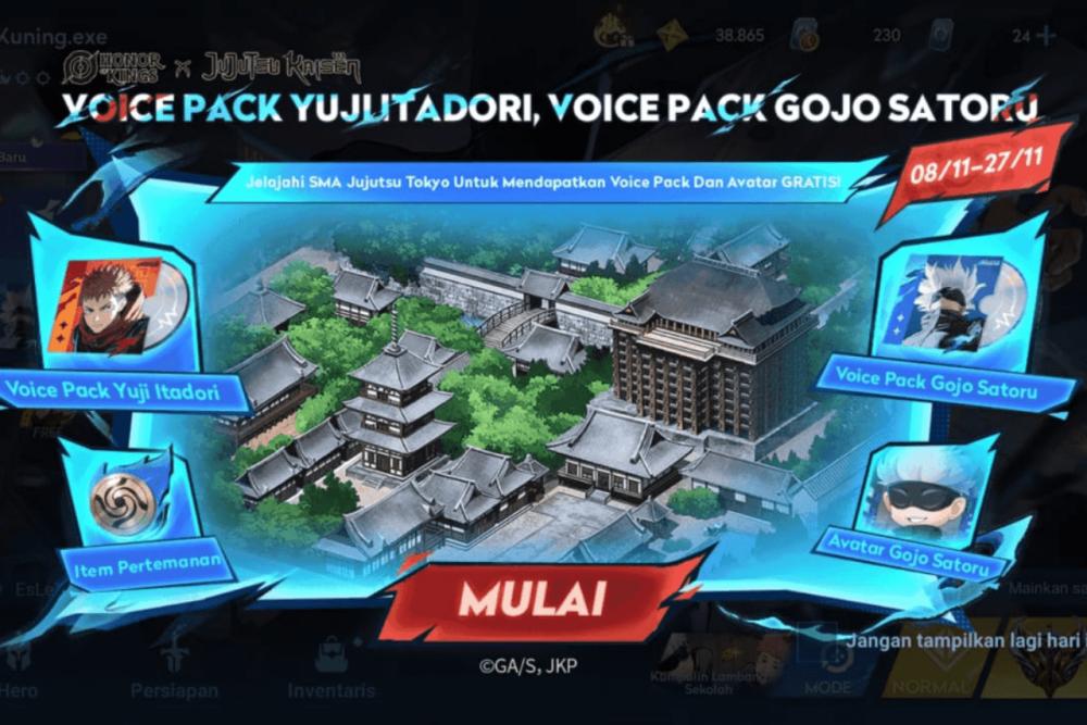 Event Voice Pack Gratis Itadori Yuji dan Gojo Satoru di HOK