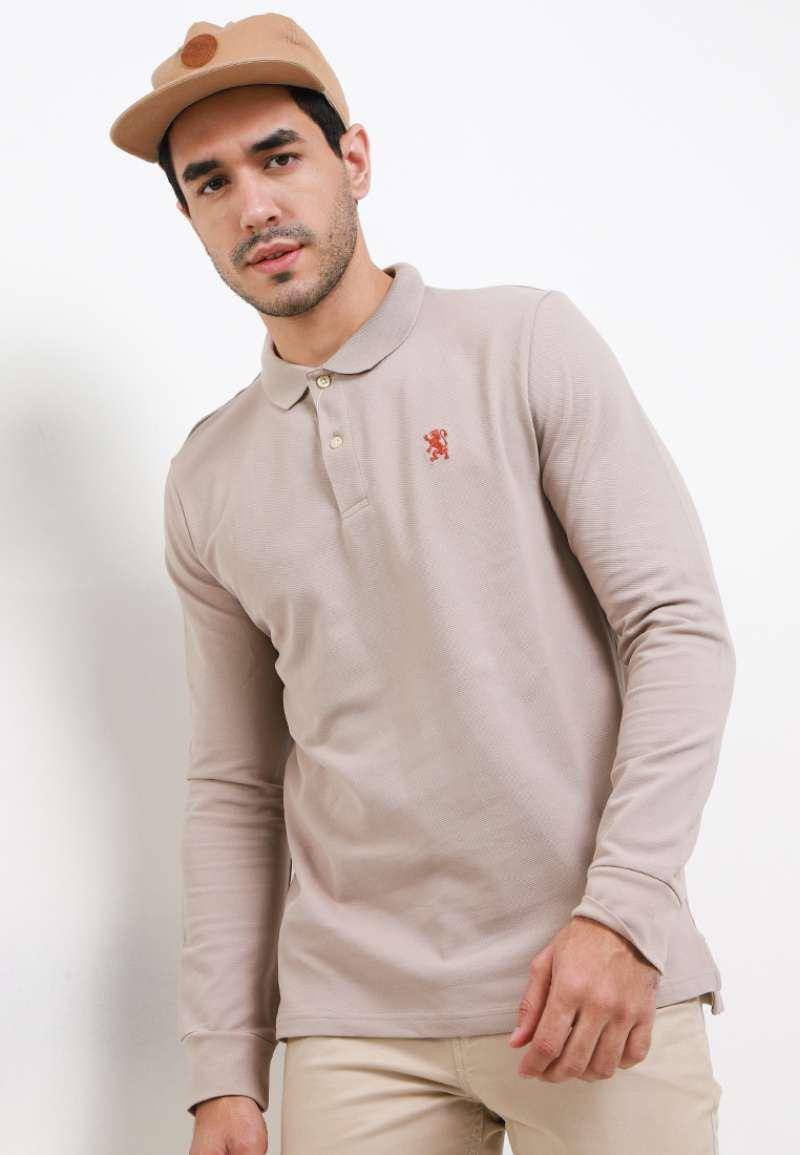 Giordano Small Lion Long Sleeve Polo Pria (blibli.com/GIORDANO INDONESIA Official Store)
