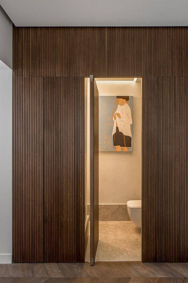 ide dekorasi pintu kamar mandi (houzz.com.au)