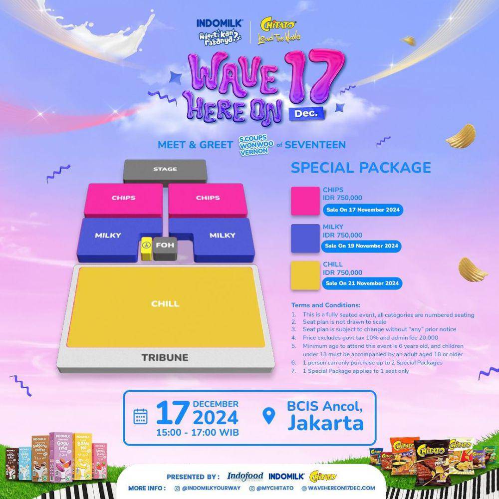 harga tiket meet and greet S.Coups, Wonwoo, dan Vernon SEVENTEEN di Jakarta (instagram.com/mychitato)