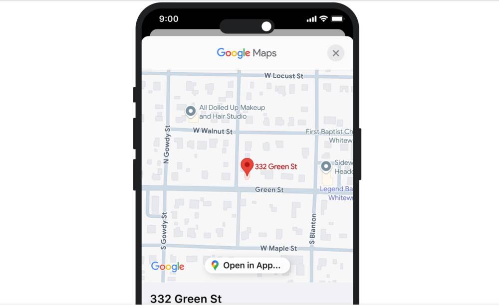 tampilan peta mini di Chrome iOS. (dok. Google)