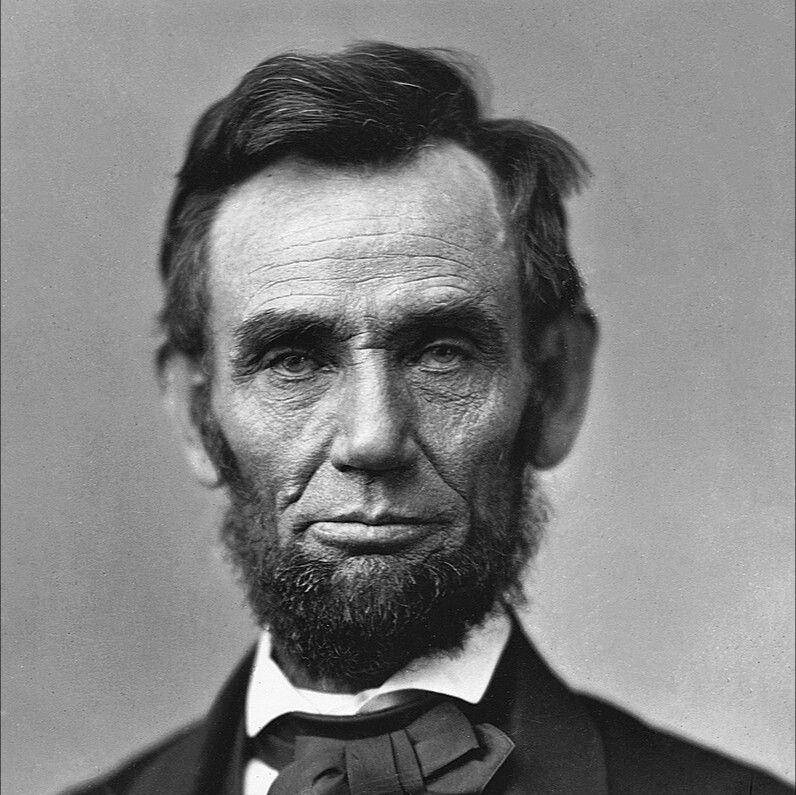 Abraham Lincoln (commons.wikimedia.org/Alexander Gardner, Moses Parker Rice)
