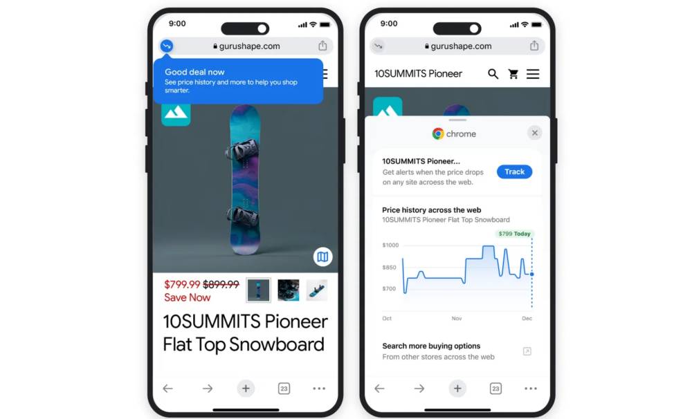 tampilan Shopping Insight di Chrome iOS. (dok. Google)
