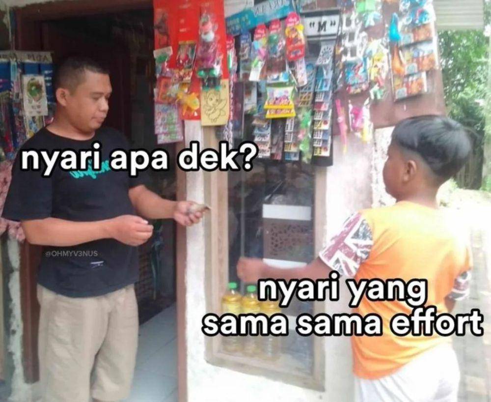 meme usaha dalam hubungan (instagram.com/esningning)