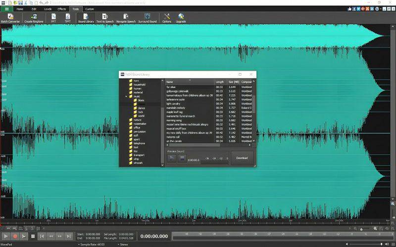 antarmuka aplikasi WavePad yang ramah pengguna (dok. apps.microsoft.com/WavePad)