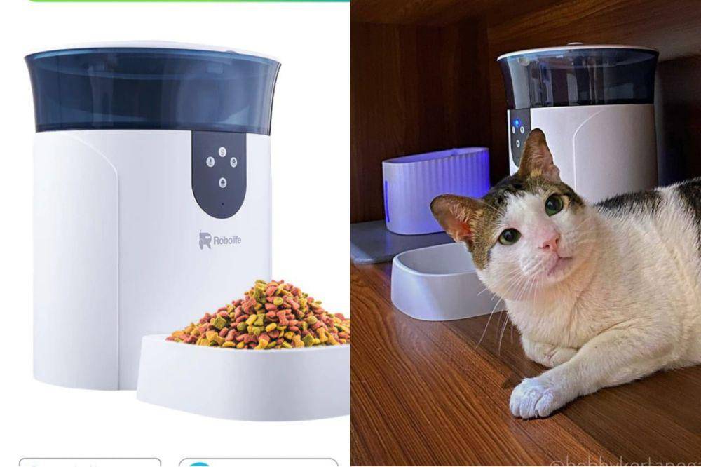 Robolife Smart Pet Feeder Automatic (shopee.co.id/robolife.smart.home.official | instagram.com/bobbykertanegara)