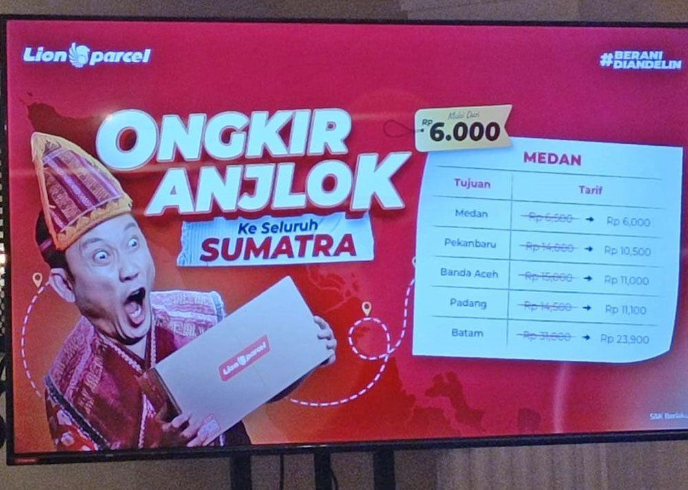 Ongkir Lion Parcel 'Anjlok' ke Seluruh Sumatera Utara