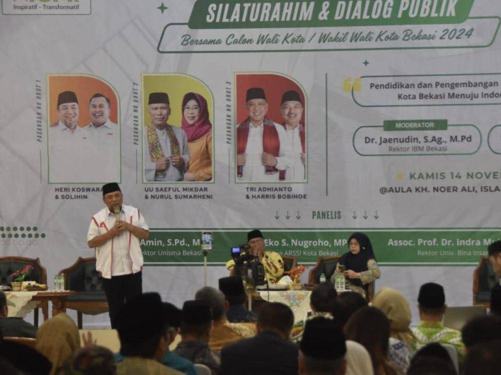 Suasana diskusi publik calon Wali Kota Bekasi. (IDN Times/Imam)