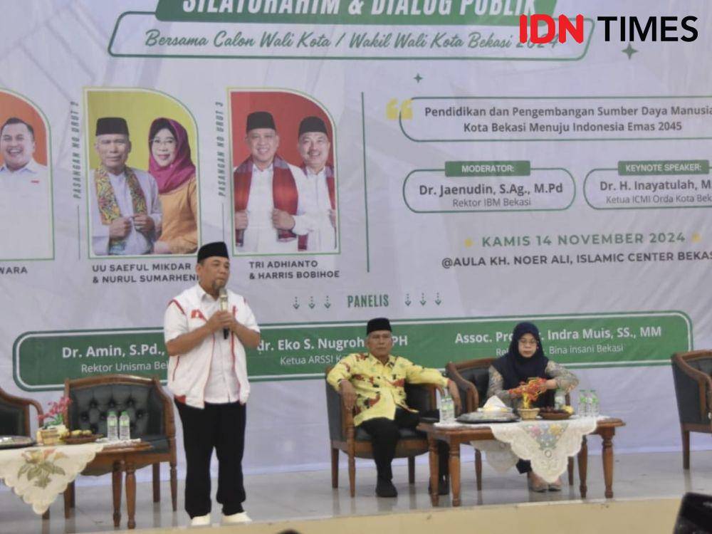 Suasana diskusi publik calon Wali Kota Bekasi. (IDN Times/Imam)