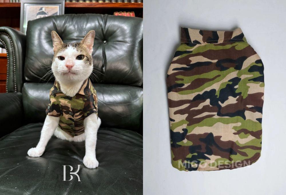 16 Baju Kucing Lucu, Ada Seragam Loreng Punya Bobby Kucing Prabowo